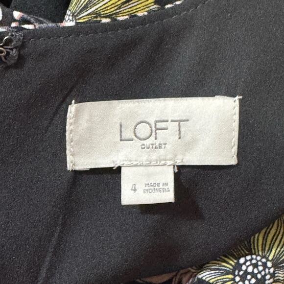 LOFT Floral Boho Maxi Column Dress Size 4 Casual Office Wear Coastal Sleeveless - Picture 6 of 7